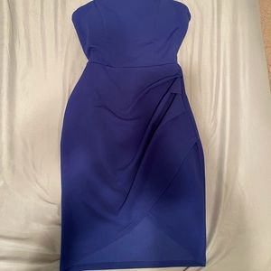 Strapless Blue Dress
